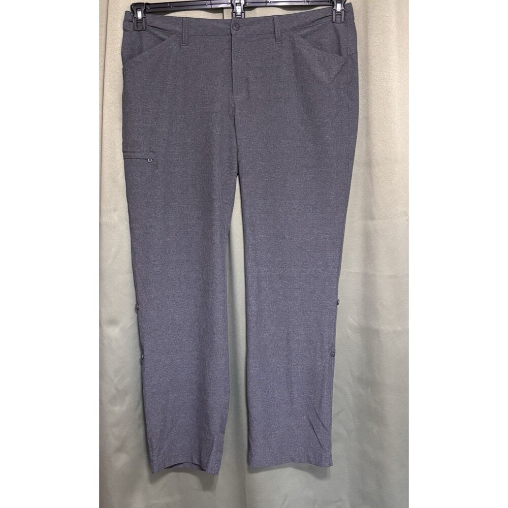 Eddie Bauer Gray Roll Up Hem Stretch Hiking Pants Size 18 Adjustable Hem